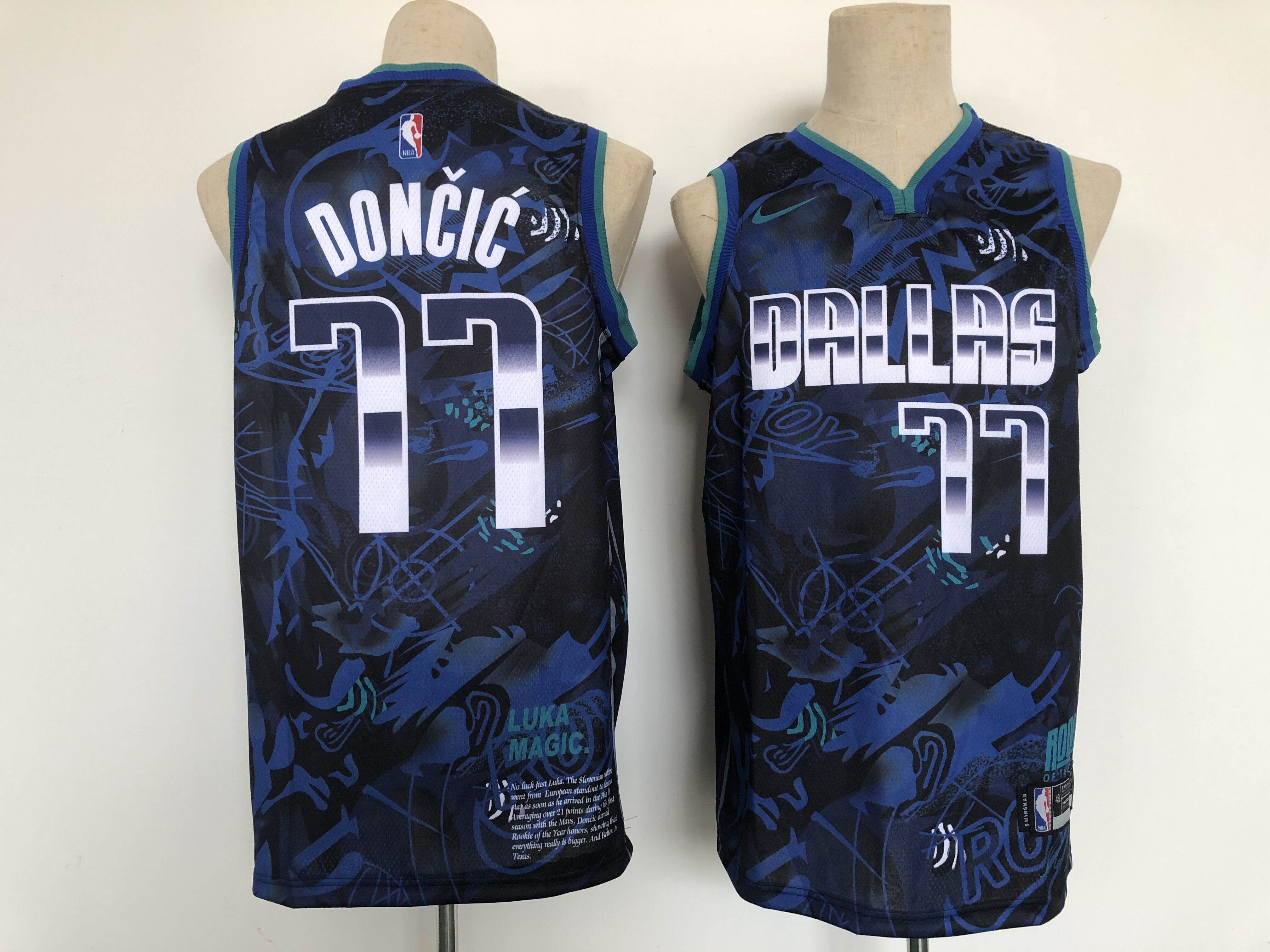Men Dallas Mavericks #77 Doncic Blue MVP Edition Nike 2021 NBA Jersey->dallas mavericks->NBA Jersey